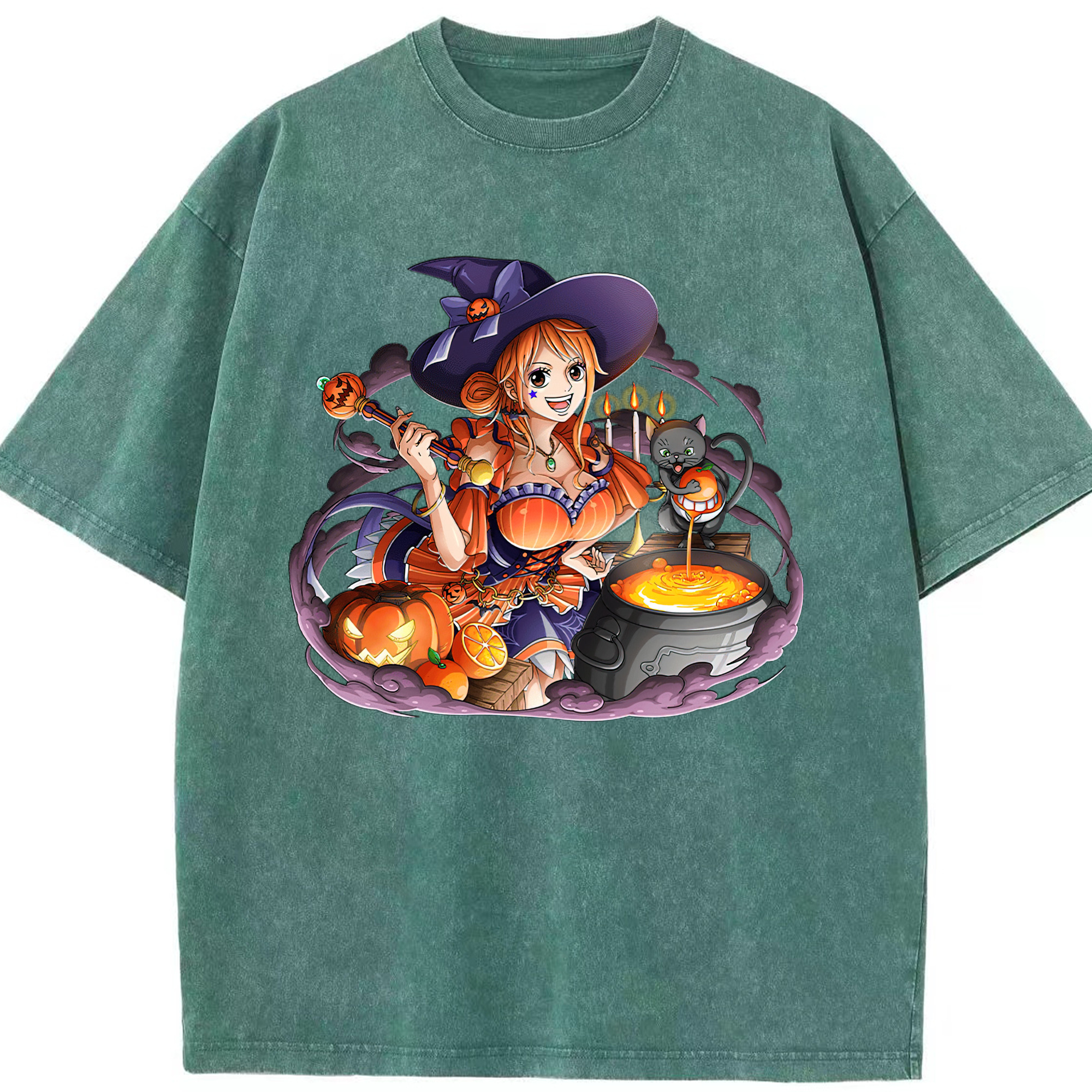 ワンピース ナミ ONE PIECE Nami 綿100% ヴィンテージ風 半袖Tシャツ（フロントプリント）